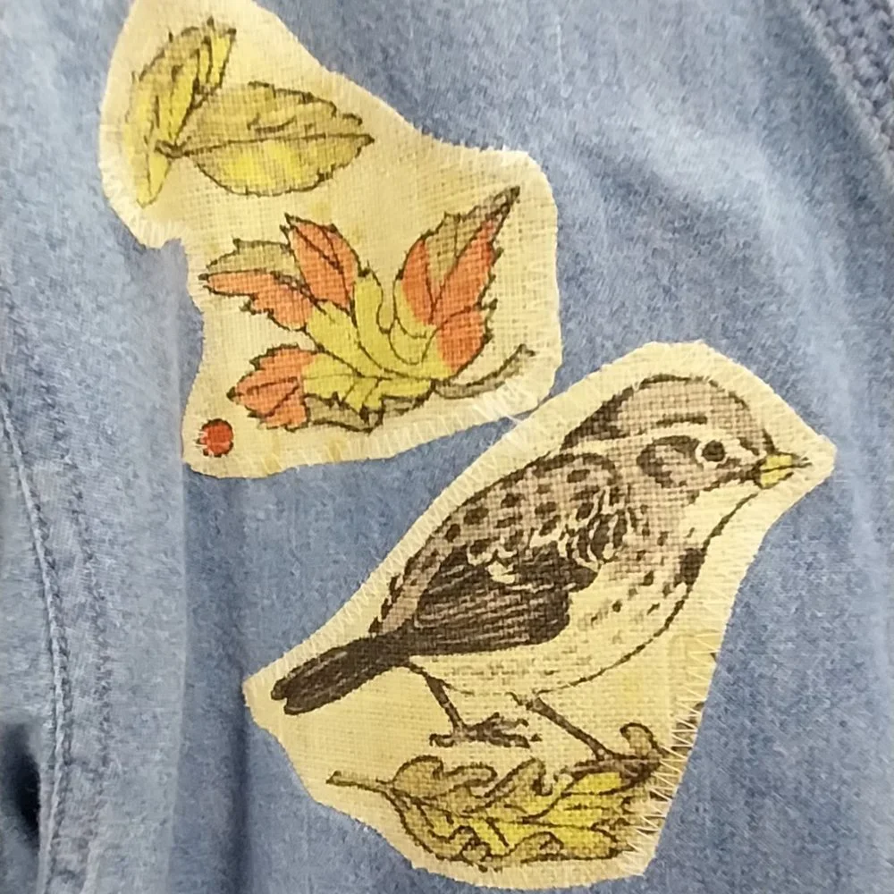 2764 Size XL Express Jeans Upcycled Jean Tunic - Picture 3 of 8